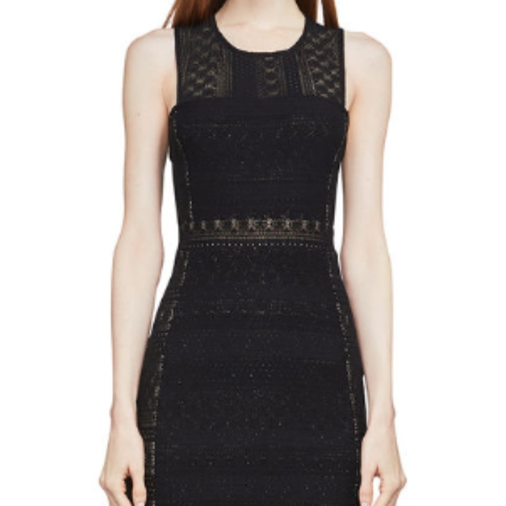 BCBGMAXAZRIA Women’s Sita Geometric Lace Dress